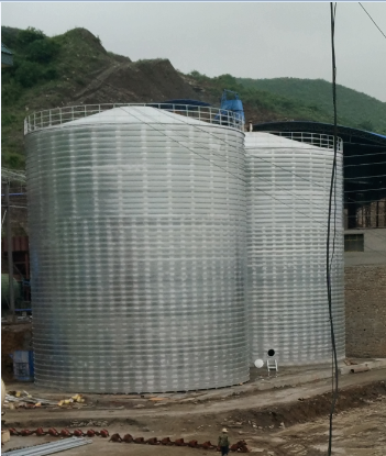 恩施粮食钢板仓的安装全过程不用热焊接